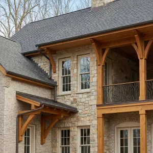 Stone Hearth Timber Veranda Residence