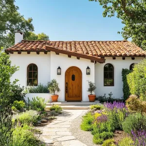 Sunlit Stone Path to Spanish Serenity