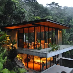Glass-Wrapped Jungle Overlook