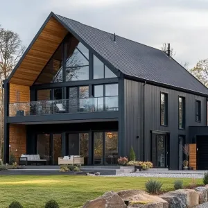 Glass-Walled Oasis on Rolling Terrain