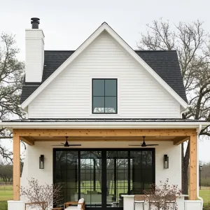 Elegant Farmhouse Pool House Bliss