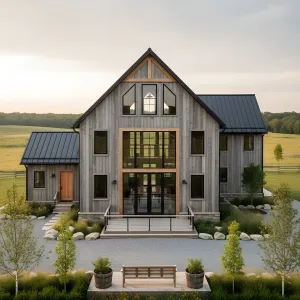 Weathered Gable Atrium Homestead