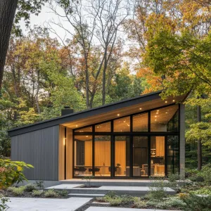 Whimsical Slants in a Woodland Hideaway