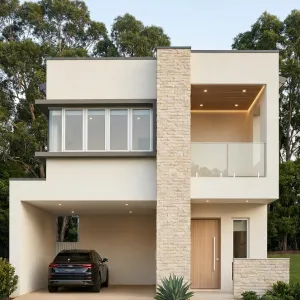 Stone Spine Residence And Covered Carport