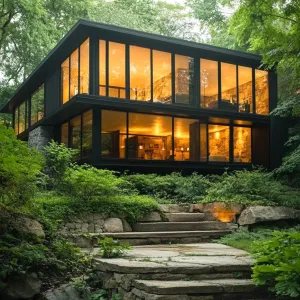 Enchanting Evening Glow in a Glass Haven