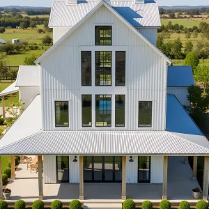 Majestic Minimalism: The White Barn Grandeur