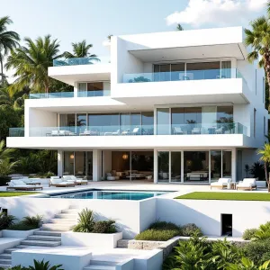 Sleek Serenity in Tropical White