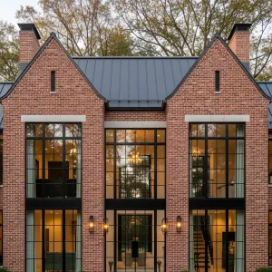 Majestic Brick Dwelling with Grand Windows