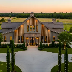 LED-Lit Prairie Palace: Sunset Splendor