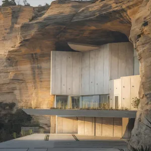Modern Cave Dwelling in Sandstone Haven