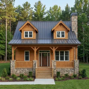 Everwood Gabled Timber Chimney Cottage