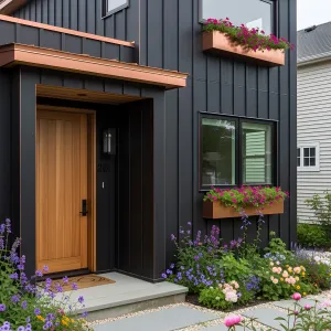 Ebony Elegance with Petaled Panache