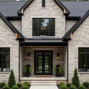 Sophisticated Brick Rest with Verdant Touches