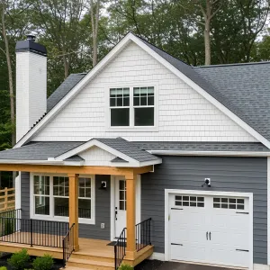Stylish Slate Haven with Chic White Finish