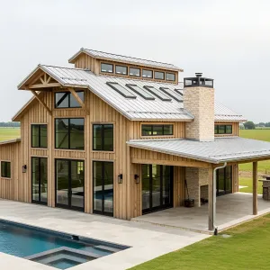 Luxurious Barnside Lapping: A Pool Dreamscape