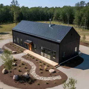 Graphite Barn With Cedar Wink