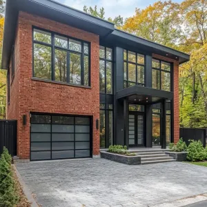 Preview of Modern Brick Nest Amid Leafy Dreams