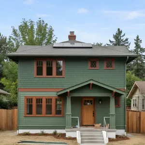 Solar-Gabled Juniper Porch House