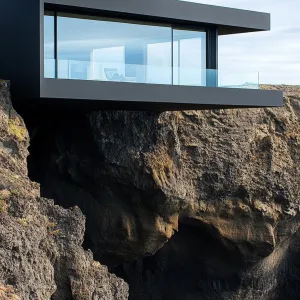 Preview of Cantilevered Black House With Panoramic Mountain Views