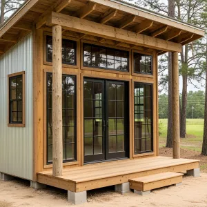 Rustic Hideaway with Glass Grandeur