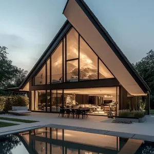 Reflective Glass Cabin of Dreams