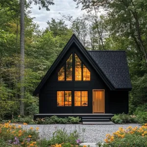 Starlit Noir Retreat with Floral Guardians