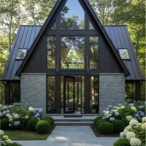 A-Frame Symphony: Stone and Glass Duet