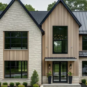 Rustic Chic Meets Modern Sleek in Woodland Bliss