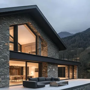 Modern Mountain Abode with Rustic Charm