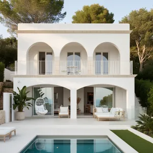 Arcade-Calm Poolfront Courtyard Villa
