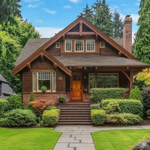 Rustic Dwelling Hugged by Lush Greenery