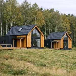 Birchline Twin Timber Cabin Set