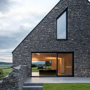 Stone and Glass Symphony with a View