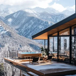 Large Decks With Built-in Hot Tubs