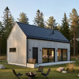Driftwood Gable With Shadow-Line Roof