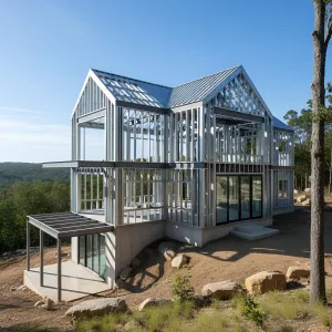 Rafter-Grid Hillside Steel Haven