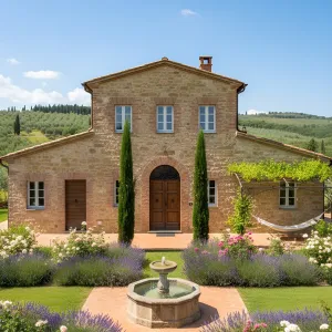 Cypress-Framed Chianti Courtyard Cottage