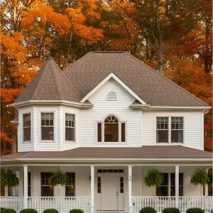 Charming Towers in a Sea of Autumn