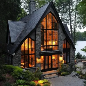 Gothic Stone Delight with Glowing Warmth