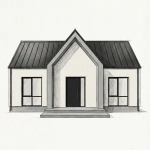 Clean Gable Entryway Cottage Studio