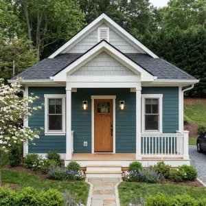 Teal Porch Garden Bungalow