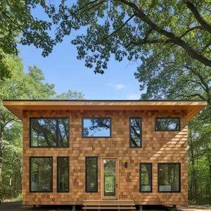 Woodland Pixel-Pane Cabin