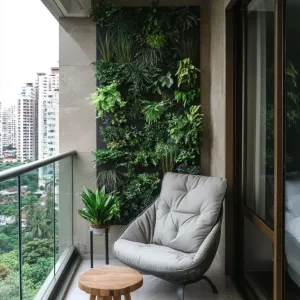 Eco-friendly Balcony With Vertical Garden Walls