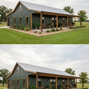 Evergreen Porch Farmstead Barndo