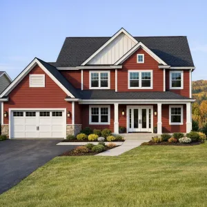 Suburban Cranberry Farmhouse With Bright Gables