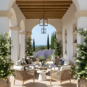 Breezy Chateau with Blossoming Veranda