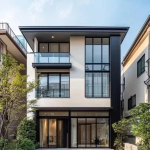 Chic Cube of Glass and Greenery