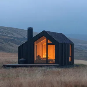 Starlit Shack in the Meadow