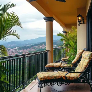 Panoramic Paradise: A Scenic Balcony Lounge