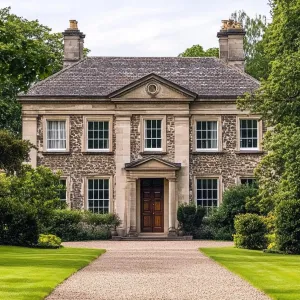 Regal Stone Residence Amidst Verdant Serenity